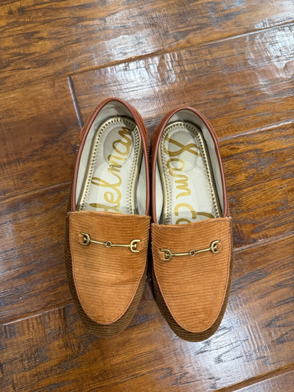 Sam Edelman Men's Tan Corduroy Bit Loafers